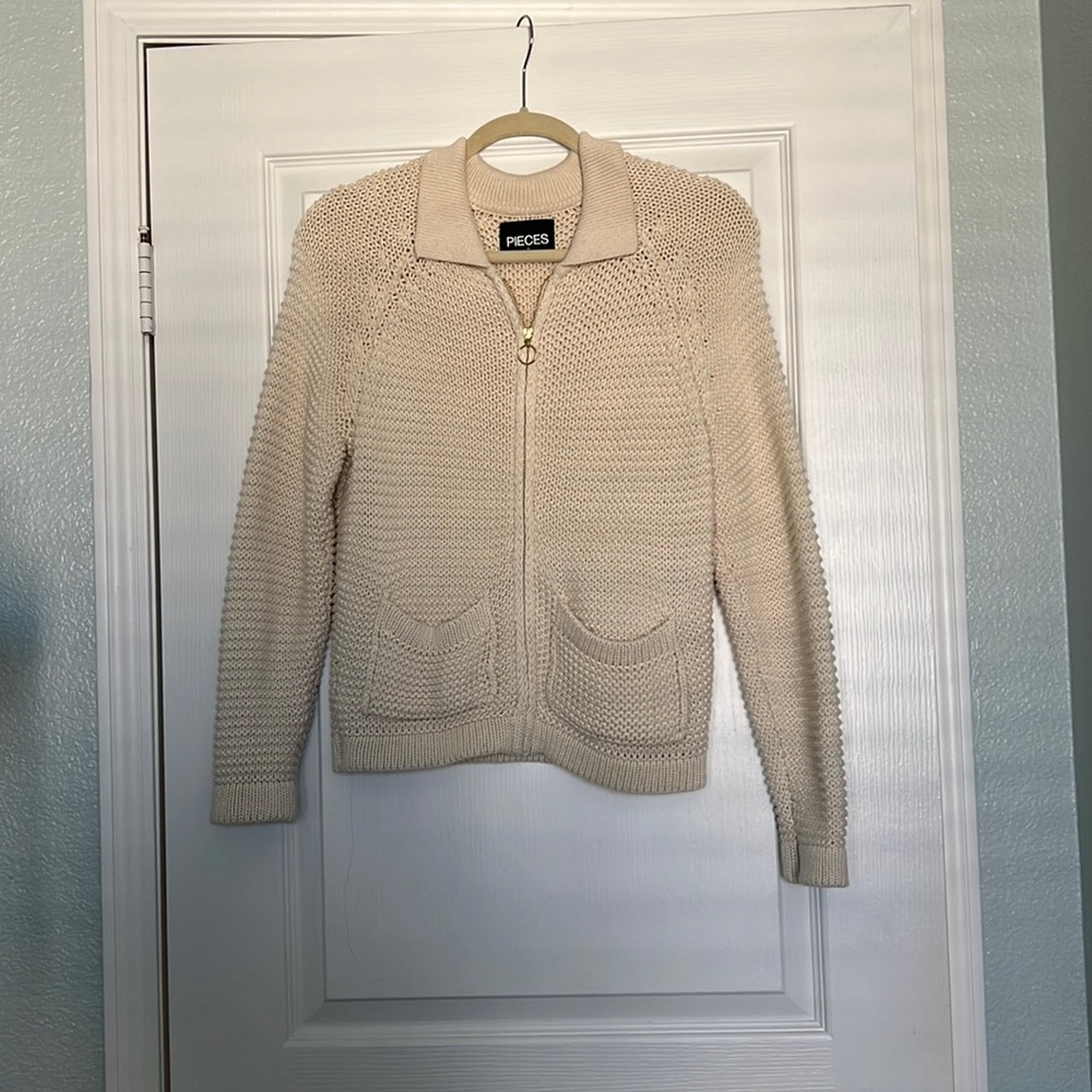 ASOS Cream Knit Cardigan - Picture 5 of 8